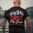 Race Car Birthday Party Racing Family Uncle Pit Crew Men's T-shirt Back Print Gifts for Old Men