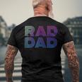 Mens Rad Dad 1980S Retro Fathers Day Men's Back Print T-shirt Gifts for Old Men
