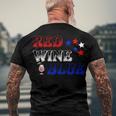 Red Wine Blue 4Th Of July Wine Red White Blue Wine Glasses V3 Men's Crewneck Short Sleeve Back Print T-shirt Gifts for Old Men