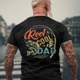Mens Reel Cool Dad Fishing Fathers Day Christmas Men's Back Print T-shirt Gifts for Old Men