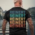 Reinert Name Shirt Reinert Family Name Men's Crewneck Short Sleeve Back Print T-shirt Gifts for Old Men