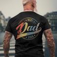 Mens Retro Vintage Best Dad Ever Father Daddy Fathers Day Men's Back Print T-shirt Gifts for Old Men