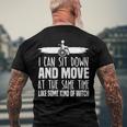 I Can Sit Down And Move At The Same Time Wheelchair Handicap Men's Back Print T-shirt Gifts for Old Men