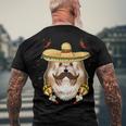Sombrero Dog I Cinco De Mayo Havanese V2 Men's Crewneck Short Sleeve Back Print T-shirt Gifts for Old Men