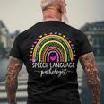 Speech Language Pathologist Rainbow Speech Therapy Slp V2 Men's Back Print T-shirt Gifts for Old Men