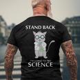 Stand Back Im Going To Try Science Men's Crewneck Short Sleeve Back Print T-shirt Gifts for Old Men