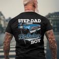 Mens Step-Dad Of The Birthday Boy Monster Truck Birthday Men's Back Print T-shirt Gifts for Old Men