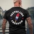 Tastes Like Freedom Red White Blue 4Th Of July Party Men's Back Print T-shirt Gifts for Old Men