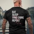 True Crime Watching True Crime Shows Men's Back Print T-shirt Gifts for Old Men