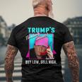 Trump’S Trading Secrets Buy Low Sell High Trump Men's Back Print T-shirt Gifts for Old Men