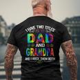 I Have Two Titles Dad And Grandpa Tie Dye Hippie Fathers Day Men's Back Print T-shirt Gifts for Old Men