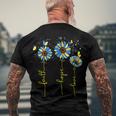 Ukraine Flag Sunflower Vintage Faith Cross Hope Love Men's T-shirt Back Print Gifts for Old Men