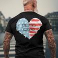 Ultra Maga And Proud Of It American Flag Vote Red Men's Crewneck Short Sleeve Back Print T-shirt Gifts for Old Men