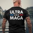 Ultra Maga Patriotic Trump Republicans Conservatives Apparel Men's Back Print T-shirt Gifts for Old Men