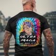 Ultra Maga Trump America Fun Tie Dye Men's Crewneck Short Sleeve Back Print T-shirt Gifts for Old Men