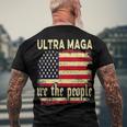 Ultra Maga We The People Vintage Men's Crewneck Short Sleeve Back Print T-shirt Gifts for Old Men