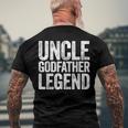 Mens Uncle Godfather Legend Happy Fathers Day Men's Back Print T-shirt Gifts for Old Men
