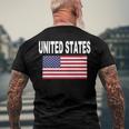 United States Flag Cool Usa American Flags Top Tee Men's Back Print T-shirt Gifts for Old Men