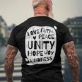 Unity Day Orange Peace Love Spread Kindness Men's Back Print T-shirt Gifts for Old Men