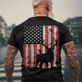 Usa Flag Day Deer Hunting 4Th July Patriotic Men's T-shirt Back Print Gifts for Old Men