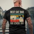 Mens Vintage Best Cat Dad Ever Bump Fit Classic Men's Back Print T-shirt Gifts for Old Men