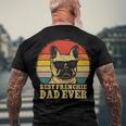 Vintage Best Frenchie Dad Ever Fathers Day 90 Shirt Men's Crewneck Short Sleeve Back Print T-shirt Gifts for Old Men