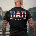 Mens Vintage Dad Fathers Day American Flag Usa Dad 4Th Of July Men's Back Print T-shirt Gifts for Old Men