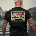 Vintage June 1982 40Th Birthday 40 Years Old Retro Men's Back Print T-shirt Gifts for Old Men