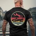 Vintage Volleyball Dad Retro Style Men's Back Print T-shirt Gifts for Old Men