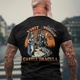 Visit Scenic Castle Dracula 220 Trending Shirt Men's Crewneck Short Sleeve Back Print T-shirt Gifts for Old Men