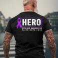 Vitiligo Awareness Hero - Purple Vitiligo Awareness Men's T-shirt Back Print Gifts for Old Men