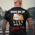 Wake Me Up When Its Christmas 819 Shirt Men's Crewneck Short Sleeve Back Print T-shirt Gifts for Old Men