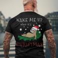 Wake Me Up When Its Christmas 820 Shirt Men's Crewneck Short Sleeve Back Print T-shirt Gifts for Old Men