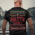 Watts Name Watts Family Men's T-Shirt Back Print Gifts for Old Men