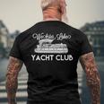 Webster Lake Yacht Club Pontoon Boat Men's Back Print T-shirt Gifts for Old Men