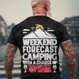 Weekend Forcast Camping Retro Vintage 27 Shirt Men's Crewneck Short Sleeve Back Print T-shirt Gifts for Old Men