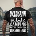 Weekend Forecast Camping With A Chance 21 Shirt Men's Crewneck Short Sleeve Back Print T-shirt Gifts for Old Men