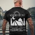 Weekend Forecast Camping With A Good 17 Shirt Men's Crewneck Short Sleeve Back Print T-shirt Gifts for Old Men