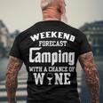 Weekend Forecast Camping With Wine 12 Shirt Men's Crewneck Short Sleeve Back Print T-shirt Gifts for Old Men