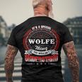 Wolfe Shirt Family Crest WolfeShirt Wolfe Clothing Wolfe Tshirt Wolfe Tshirt For The Wolfe Men's T-Shirt Back Print Gifts for Old Men