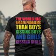The World Has Bigger Problems Lgbt-Q Pride Gay Proud Ally Men's T-shirt Back Print Gifts for Old Men