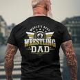 For Men Worlds Best Freestyle Wrestling Dad Men's Back Print T-shirt Gifts for Old Men