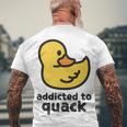 Addicted To Quack Men's Crewneck Short Sleeve Back Print T-shirt Gifts for Old Men