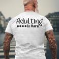 Adulting Is Hard Men's Crewneck Short Sleeve Back Print T-shirt Gifts for Old Men