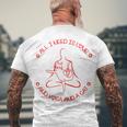 All I Need Is Love And Yoga And A Cat Lovers Gift For Yoga Lovers Red Men's Crewneck Short Sleeve Back Print T-shirt Gifts for Old Men