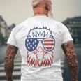 American Flag Eagle 4Th Of July Usa Sunglasses Patriotic Men's Back Print T-shirt Gifts for Old Men