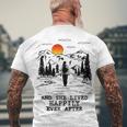 And She Lived Happily Ever After Men's Crewneck Short Sleeve Back Print T-shirt Gifts for Old Men