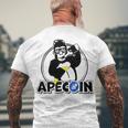 Apecoin Funny Men's Crewneck Short Sleeve Back Print T-shirt Gifts for Old Men