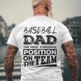 Baseball Dad Men Baseball Lover Men's Back Print T-shirt Gifts for Old Men