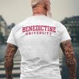 Benedictine University Teacher Student Men's Back Print T-shirt Gifts for Old Men